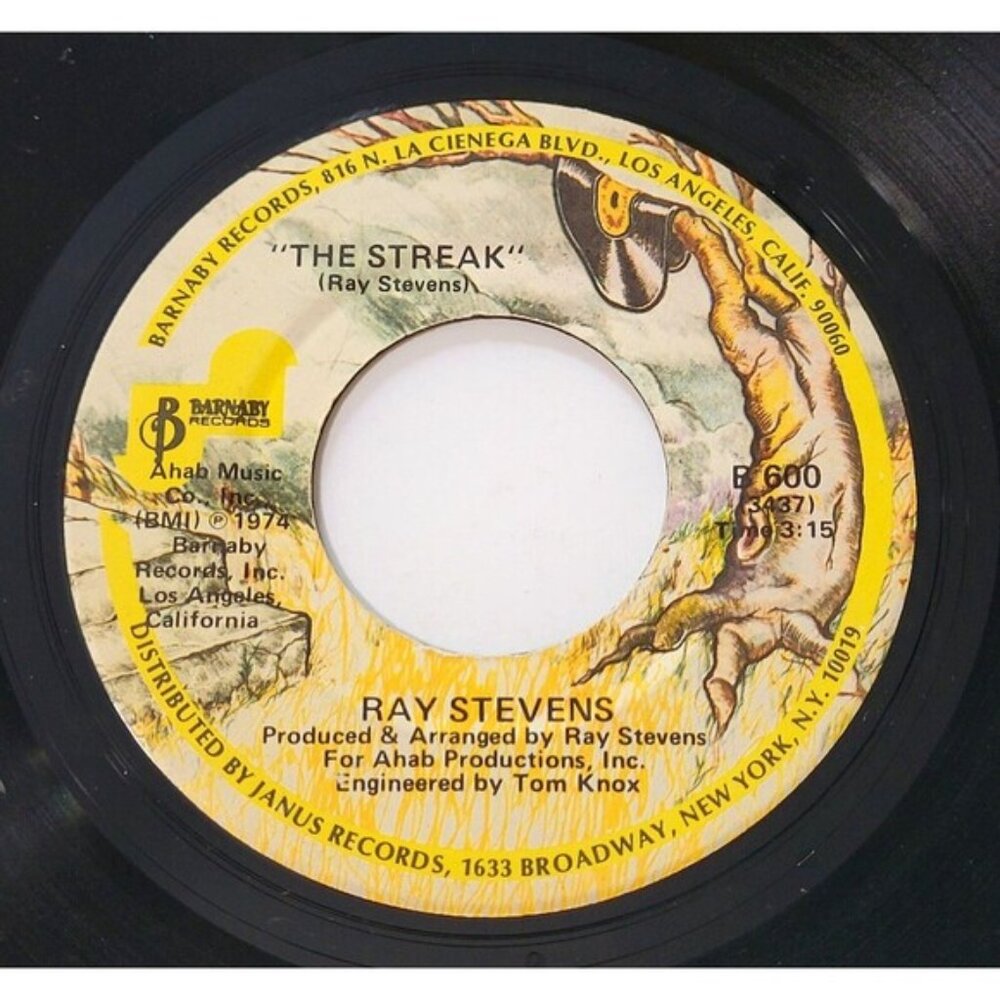 Ray Stevens The Streak / You've Got The Music Inside 45 RPM Barnaby VG Rock '74